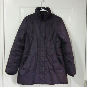 London Fog Eggplant Purple Down Puffer Winter Coat Size Small